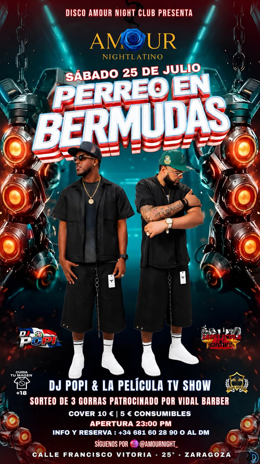 Cartel: Perreo en Bermudas