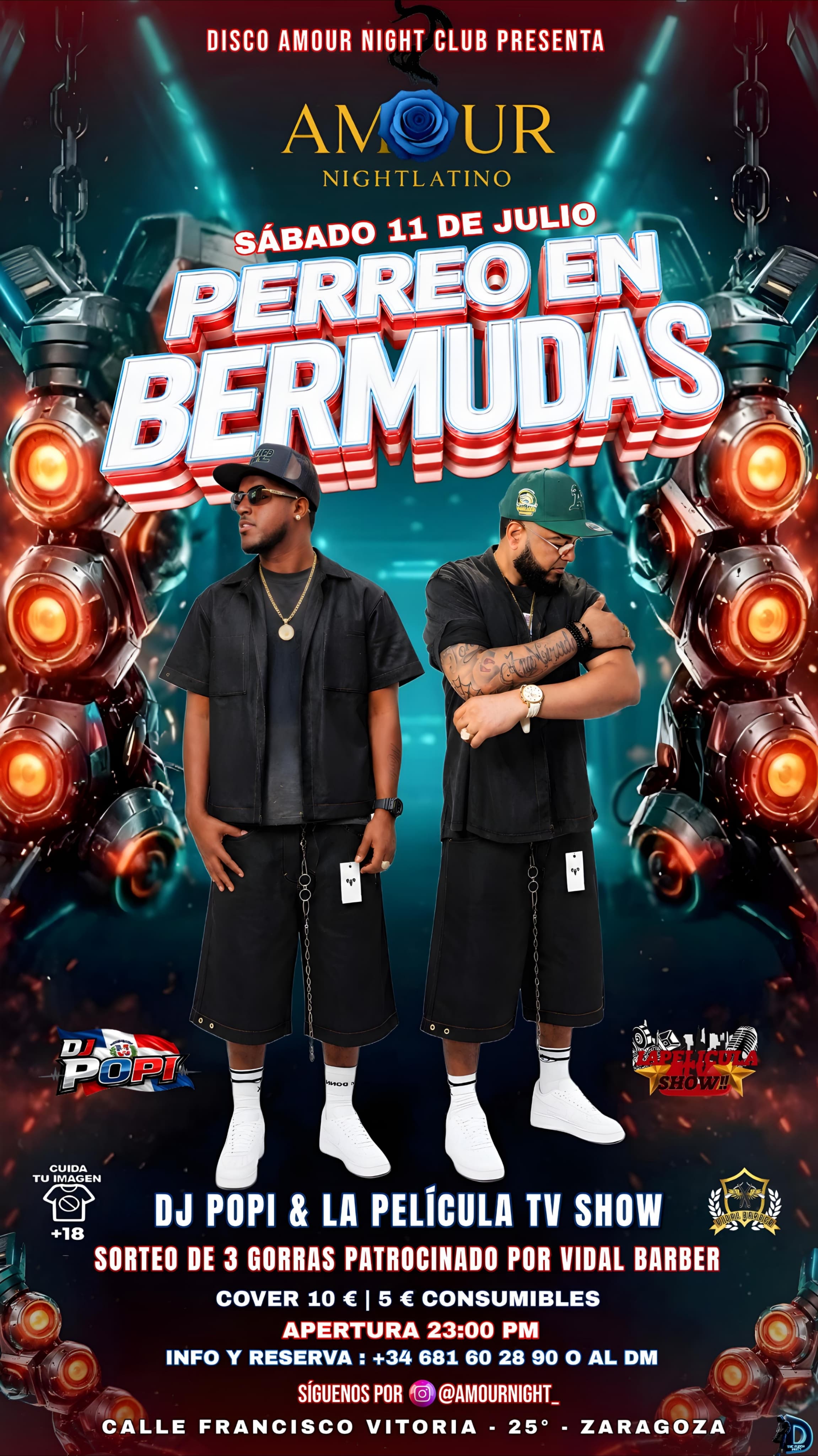 Cartel: Perreo en Bermudas